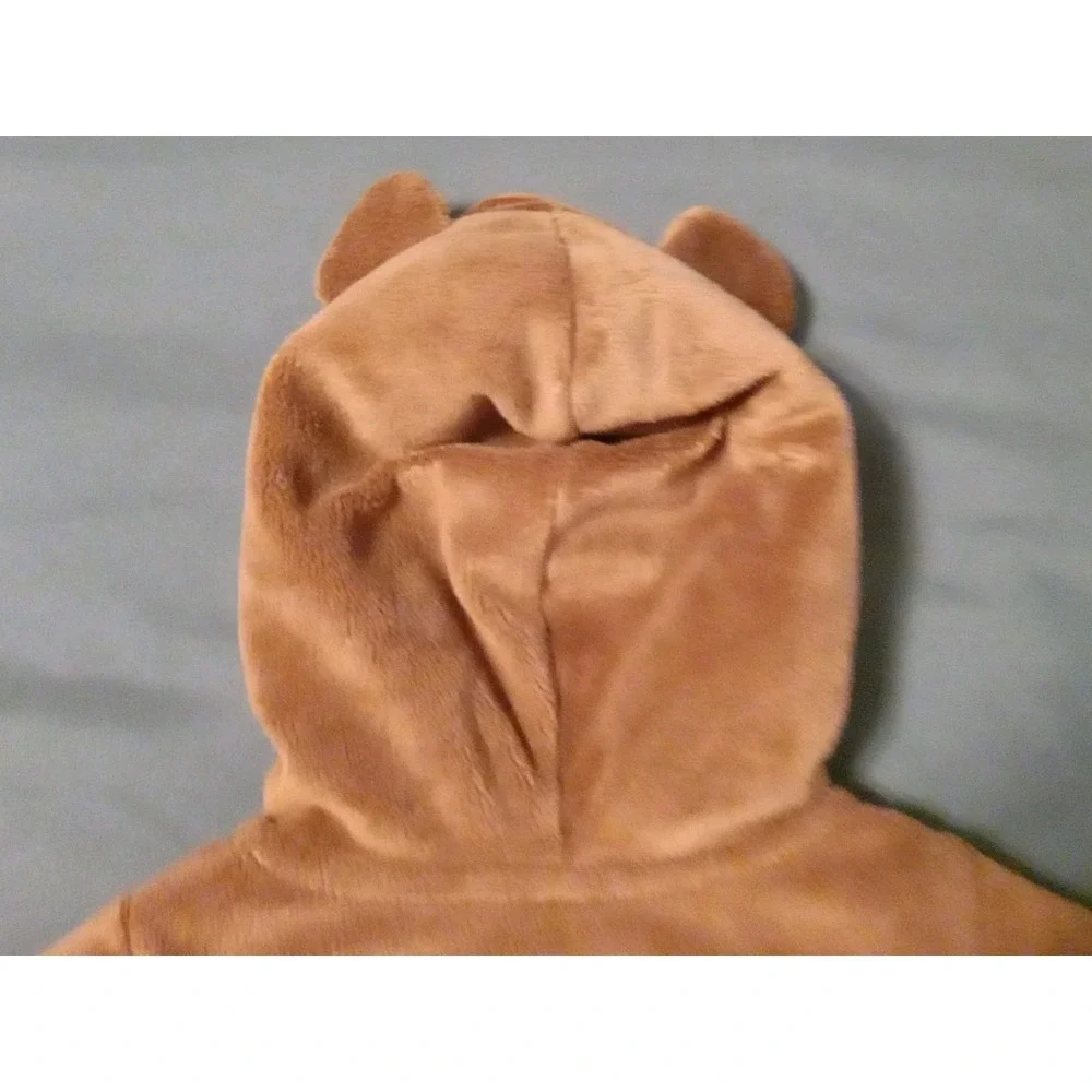 Carter's Baby Just One You Plush Brown Bear Hooded Snuggle Snow Suit 3 Months